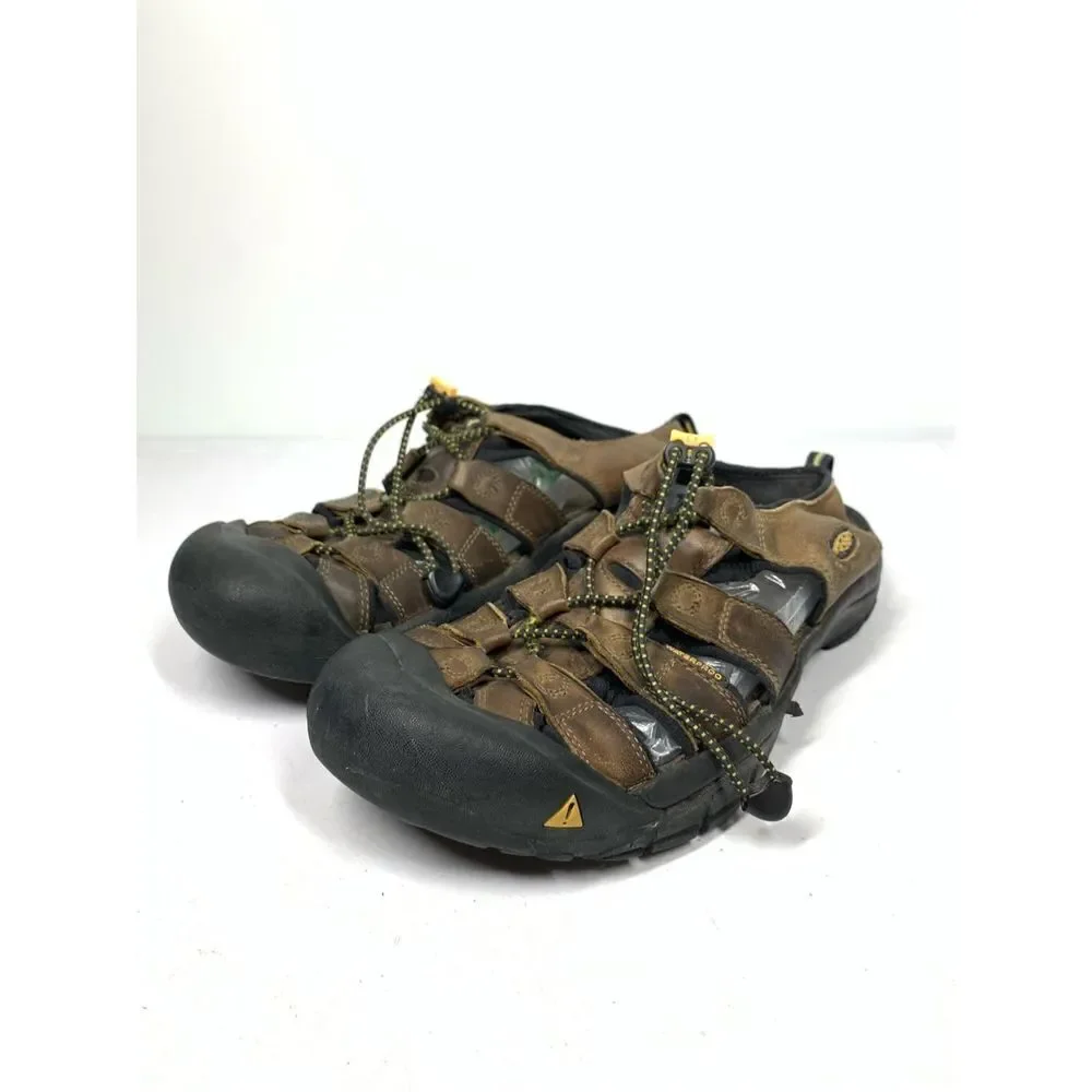 Keen Mens Newport Brown Leather Waterproof Sandals Mens Size 12